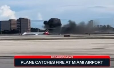 Plane Holding More Than 100 Passengers Catches Fire On Miami International Airport Runaway 
