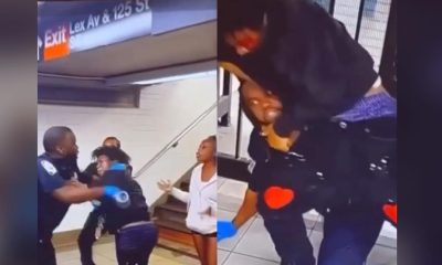 Video Showing 2 Teenagers Getting Into A Bloody Fist Fight With 2 Cops At New York City Subway Station