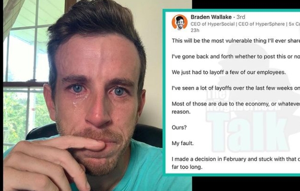 CEO Trends After Sharing Pic Of Himself Crying After Firing Some Of His Employees