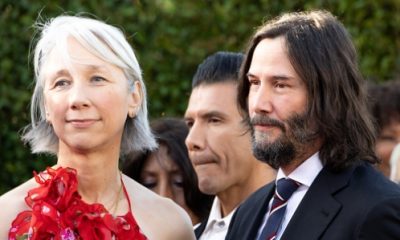 Keanu Reeves Kisses His Grey Haired Girlfriend Alexandra Grant On The Red Carpet