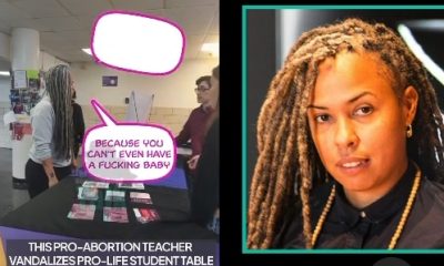 Professor Goes Viral After Video Shows Her Vandalizing A Pro-Life Student Table