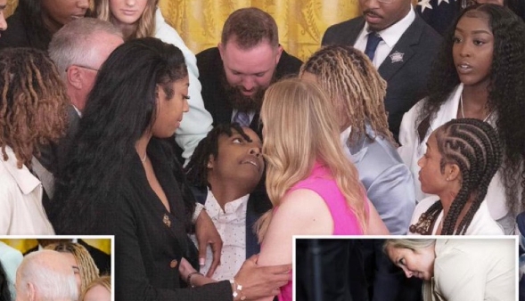 LSU basketball Star Sa’Myah Smith Collapses During The Middle Of Joe Biden Speech