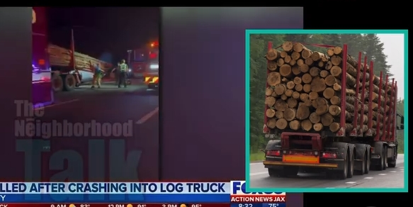 Florida Woman Killed After She Crashed Into A Semi Truck Carrying Logs