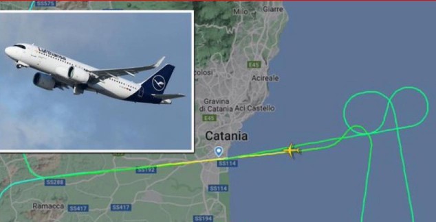 Frustrated Lufthansa Pilot Draws P*nis In The Sky After Flight Was Forced To Divert