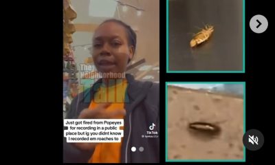 A former Popeyes employee made it a point to leave the establishment with a bang after being let go for recording TikToks on the job. ___________________________________________ Tykeia Ransom was a Popeyes worker for roughly two months before her departure. She was told by her supervisor that she was being fired for recording inside the restaurant; which is supposedly against Popeyes policy. Although she informs the manager she wasn’t aware of this rule, the supervisor remains firm on her dismissal from the job because videos on the app often go “viral”. Ransom calmly replied “alright“ before she proceeds to capture a throng of cockroaches in the restaurant’s kitchen. ___________________________________________ The videos definitely went viral with almost 100,000 views on TikTok of roach central right in the restaurant. Ransom captured roaches pregnant, dead, playing spades, jumping in grease - just enjoying themselves on the job! Employees seemed unfazed by what must be assumed as a normal occurrence of roaches on kitchen appliances and food containers. Ransom told Fox 13 Memphis that she’d informed her manager of the roach sightings several times before, but nothing changed. “If I didn’t get fired or didn’t say anything, they would still be serving the rice with the roaches.” According to Fox 13 Memphis, the viral videos led to the restaurant’s temporary closure. The restaurant is located in Memphis on Showcase Blvd.