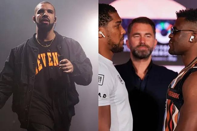 Drake Loses $615,000 After Betting On Ngannou To Win Joshua In Boxing Match