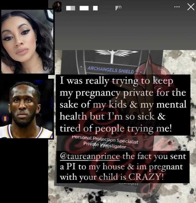 Woman Claims Married Lakers’ Player Taurean Prince, Got Her Pregnant And Sent A PI To Her Home