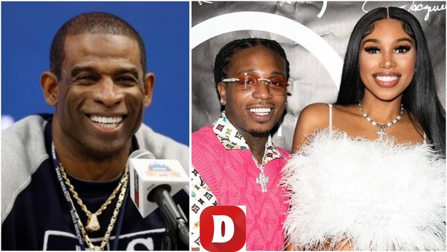 Deion Sanders Jokes About Jacquees & His Daughter Deiondra's Height Difference