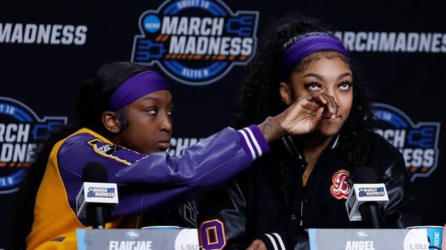 Angel Reese Delivers Emotional Post Game Interview After Loss To Iowa & Flau’Jae Johnson Comes To Her Defense