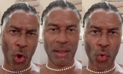 Fans Think Eric Benet Is Gay After Posting Zesty Bath Video Wearing Pearls
