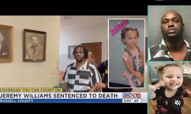 Georgia Man Jeremy Williams Sentenced To Death For Paying A Mother $2,500 To Rape Her 5-Year-Old Daughter Before Murdering Her